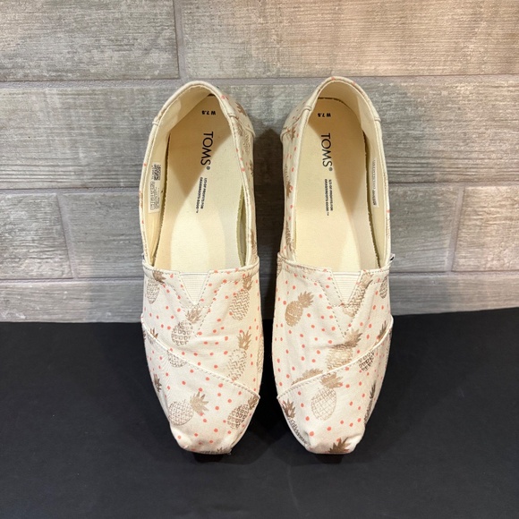 Tom’s Alpargata Rose Gold Pineapple Slip on Shoe Size‎ 7.5 - Picture 11 of 11